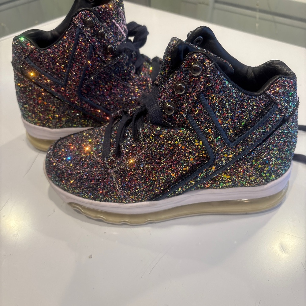 YRU Sparkle Black Multicolor Sneakers - Picture 5 of 9